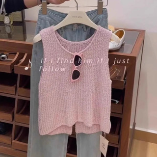 Áo Vest Không Tay Chất Lượng Cao Màu Hồng Cho Bé Gái, Thiết Kế Niche, Phong Cách Cơ Bản Sang Trọng