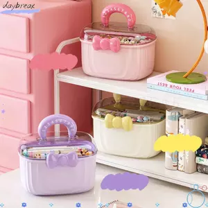Hộp Bảo Quản Kẹp Tóc DAYBREAK, Hộp Trang Sức Chống Thấm Nước Nơ, Phụ Kiện Hộp Đựng Đồ Chơi Nhiều Lớp Cô Gái