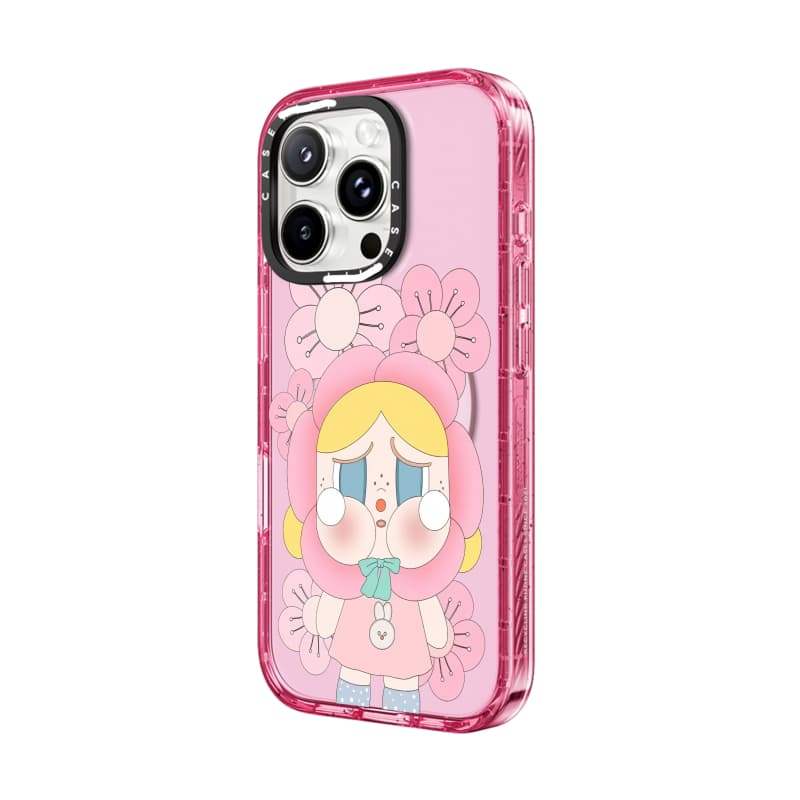 CASECASE X Hồng Hoa Cô Gái Màu Hồng Fizz Trong Suốt Cứng Hút Từ Tính Tác Động Dành Cho Apple IPhone 12 13 14 15 16 17 Pro Max Air Plus Có Hộp