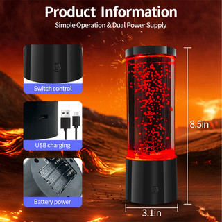 Đèn LED Nhiều Màu Sắc Núi Lửa Ngọn Lửa Không Khí Ánh Sáng Quà Tặng Sáng Tạo Trang Trí Phòng Ngủ Lãng Mạn Đèn Ngủ B3NW