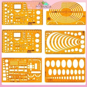 Thước đo hình bầu dục tròn MYPANDA Thước mô hình K Thiết kế bằng nhựa Vẽ nội thất Kiến trúc Master Model Draft Thước.