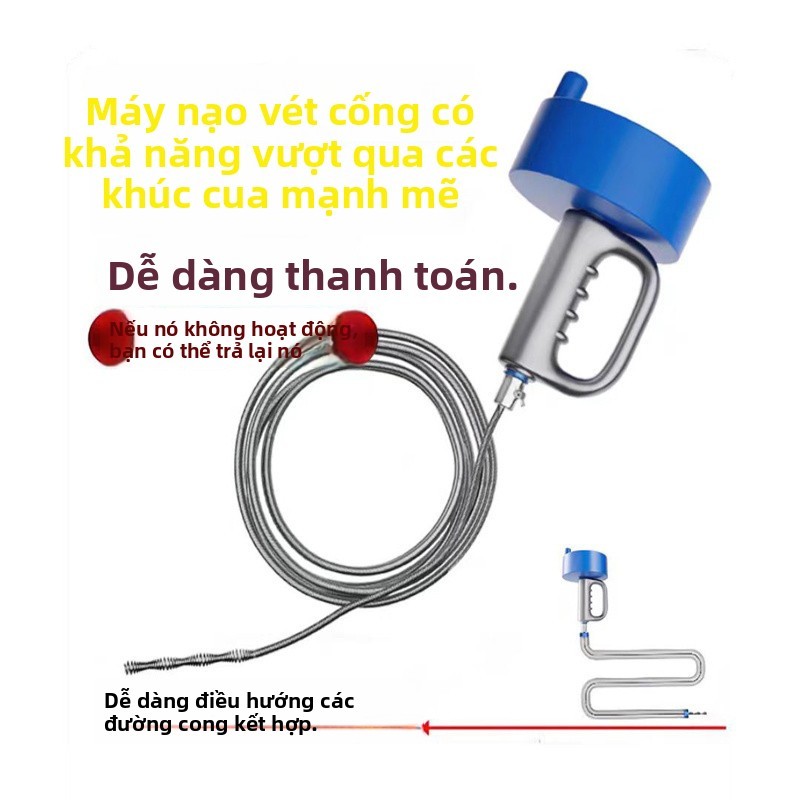 🔥Dụng cụ làm sạch cống gia đình để thông tắc bồn cầu và cống, dụng cụ thông ống đa năng