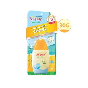 Kem chống nắng Sunplay cho bé từ 6 tháng tuổi và da nhạy cảm, dạng sữa Sunplay Baby Mild SPF 35, PA++ 30g