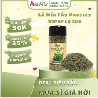 Lá Mùi Tây Parsley Vipep 20g - Gia Vị Nấu Ăn Chuẩn Nhà Hàng Thơm Ngon, Combo Gia Vị Dinh Dưỡng, Chất Lượng Cao