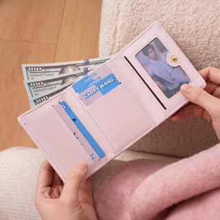Dễ Thương Nơ Ngọt Ngào Nữ Ví Mini Ngắn Dung Tích Lớn Nhiều Thẻ Ví Đựng Tiền Mặt