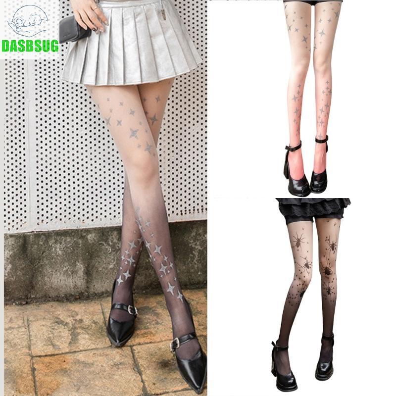 Quần tất vớ nữ họa tiết ngôi sao vintage, phù hợp làm quà tặng