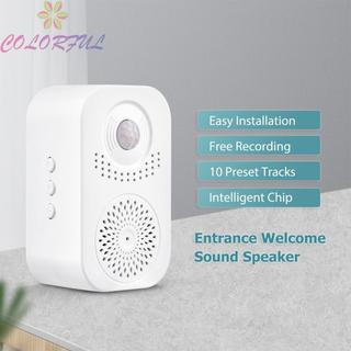 【COLORFUL】Business Detector Door Chimes Intelligent Motion Sensor Wide Applications White