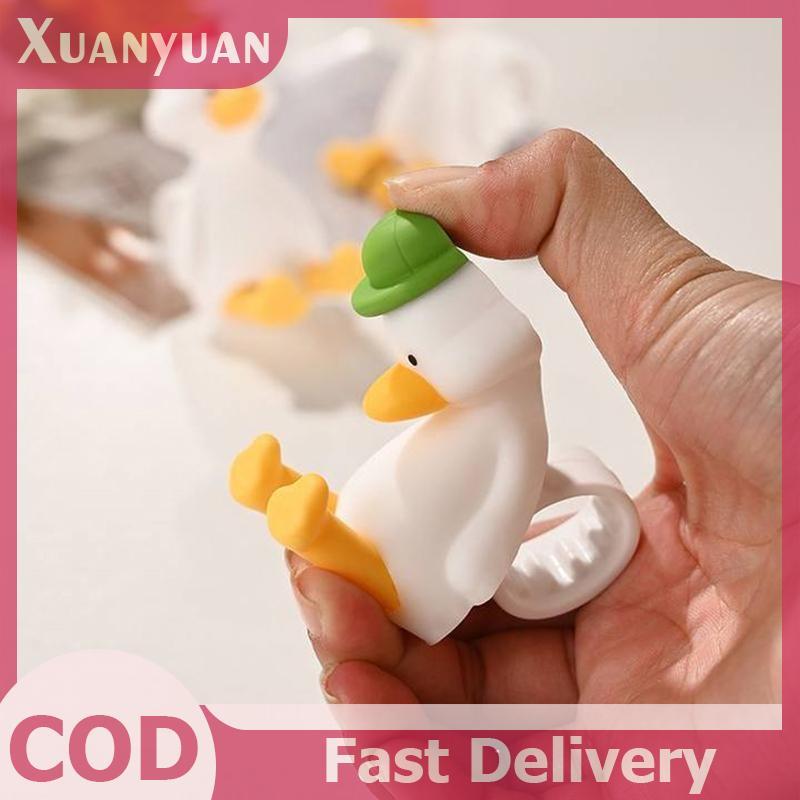 XUAN Gấu Vịt Cửa Không Đục Lỗ Tấm Chống Va Chạm Phòng Tắm Tay Nắm Cửa Silicon Im Lặng Tấm Bảo Vệ Tay Cầm Cửa Vỏ Bảo Vệ VN