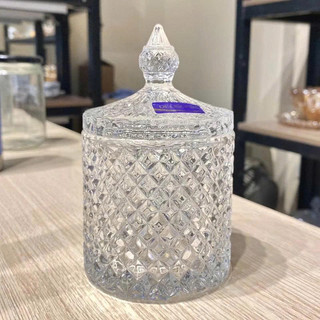 Hũ/Cốc Thủy Tinh Kim Cương Đựng Nến, Sáp Thơm Handmade, Kẹo, Trà, Mứt, Đồ Trang Trí.. - TG1030-2.5
