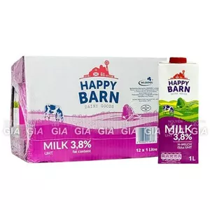 Sữa tươi không đường Happy Barn hộp 1L - độ béo 3.8