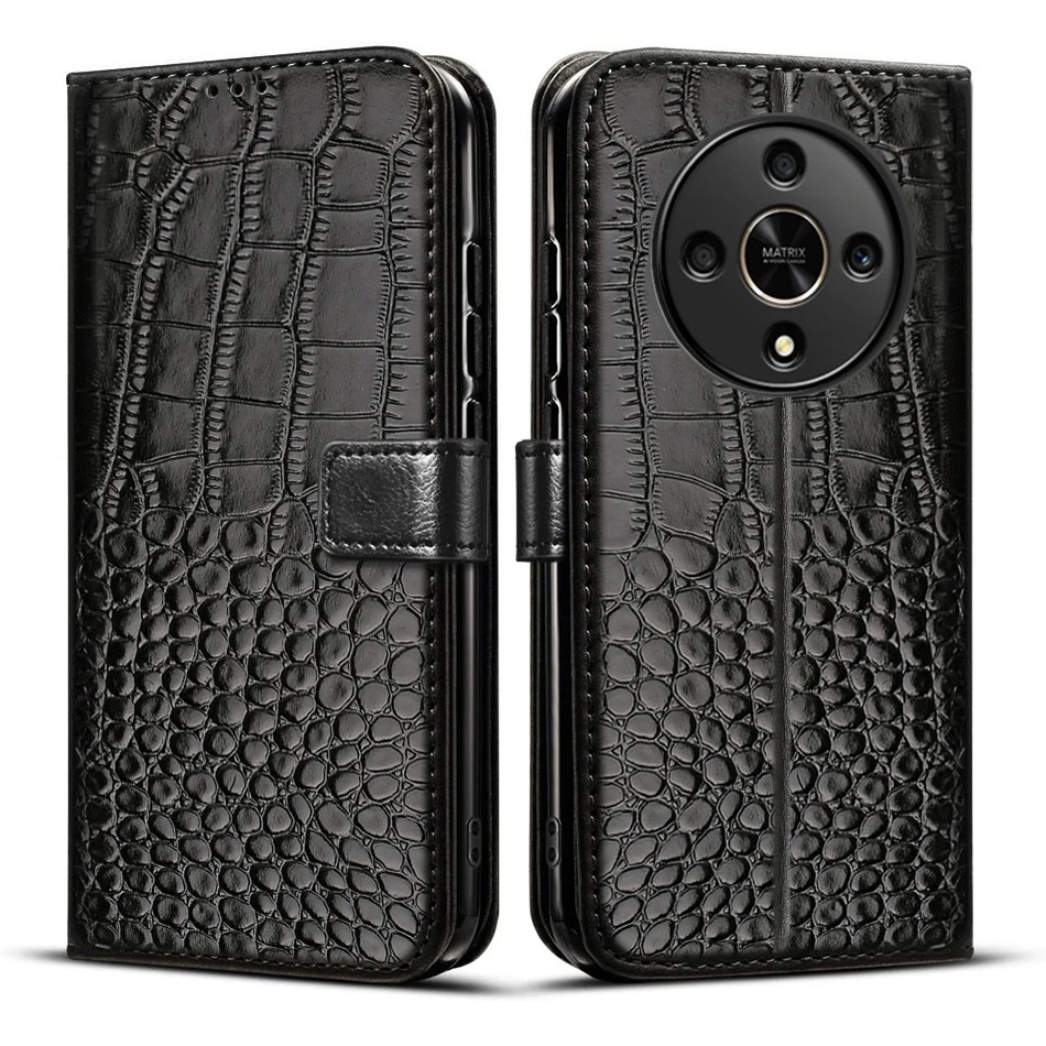 Dành Cho Honor X9d 5G Ốp Lưng Ví Đựng Thẻ Đứng Từ Tính Lật Bao Da Dành Cho Honor X9D 5G Vỏ Điện Thoại