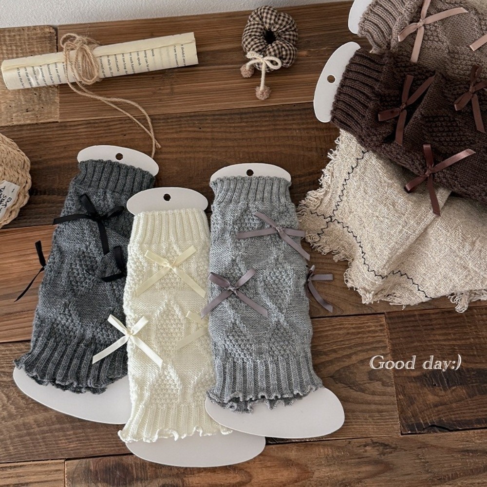 Tất giữa bắp chân TPKSF98, Ấm chân dày dệt kim, Tất cọc Lolita Harajuku màu trơn cho trẻ em