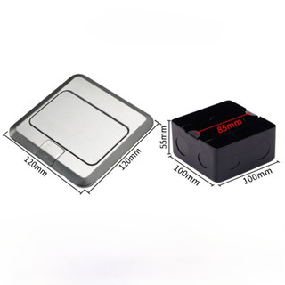 Ổ cắm sàn NEATNOOK, Ổ cắm sàn thụ thể 6 cánh nhúng, Ổ cắm bật lên dày tiết kiệm không gian bền bỉ Sử dụng tại nhà văn phòng
