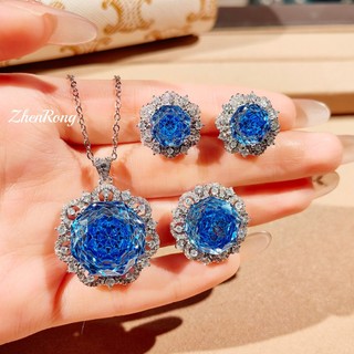 Trang sức hình bát giác hoa hướng dương và hoa hồng nhiều màu sắc, phong cách mới từ châu Âu và Mỹ, phù hợp với nữ