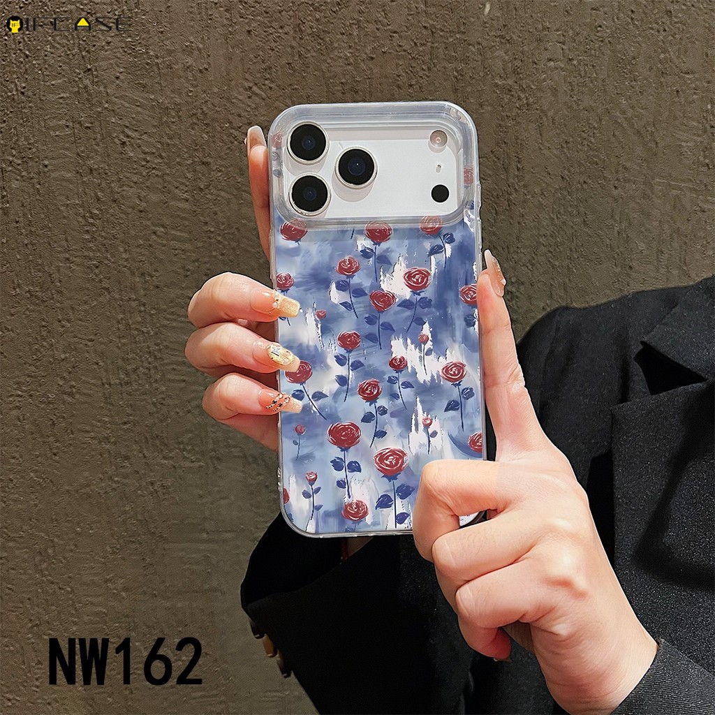 Dành Cho Samsung Galaxy S25 S24 S23 S22 S21 S20 S10 Plus Note 20 Ultra FE 9 S25 + S24 + S23 + Ốp Điện Thoại Sơn Hoa Tulip Màu Hồng Xanh Chống Sốc Vỏ