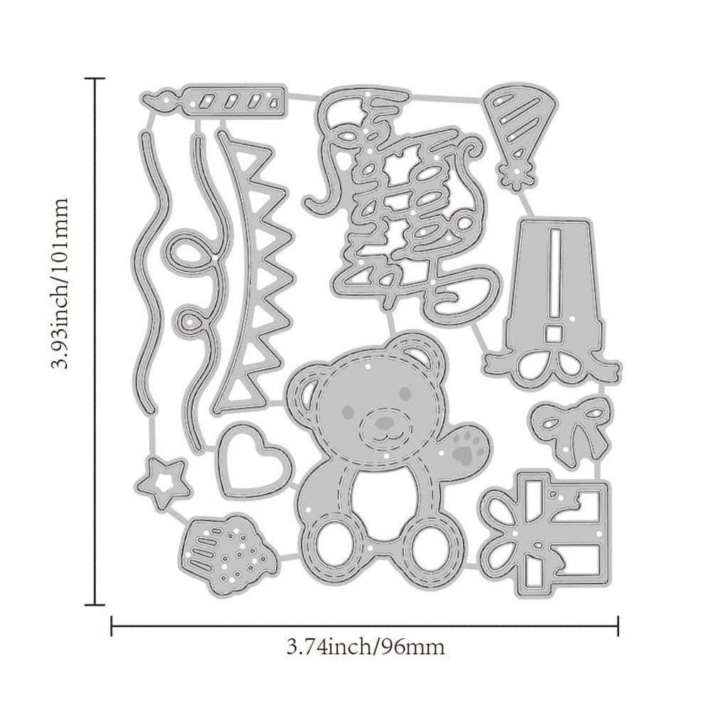 Ngày Lễ Kỷ Niệm Tiếp Liệu Khuôn Cắt Thép Carbon DIY Kim Loại Dập Nổi Khắc Mẫu Sổ Lưu Niệm Album Ảnh Thiệp Chúc Mừng Cắt Chết Trẻ Em Giấy Thủ Công Khuôn