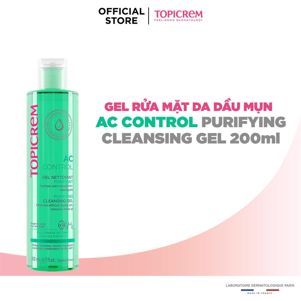 [Combo phục hồi cho da dầu, mụn 200ml] Combo Gel rửa mặt AC Control 200ml Kem dưỡng phục hồi Cica+ 40ml