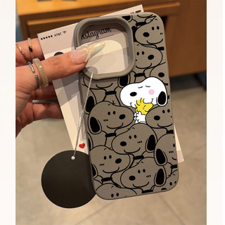 Ốp Điện Thoại Di Động Cho Iphone 17 Pro Max 16 15 14 13 Pro Max 15 16 Plus 17 Air Case Cover Dễ Thương Màu Kẹo Snoopy Lichee Họa Tiết Mềm Chống Sốc Hoạt Hình Silicon Mờ