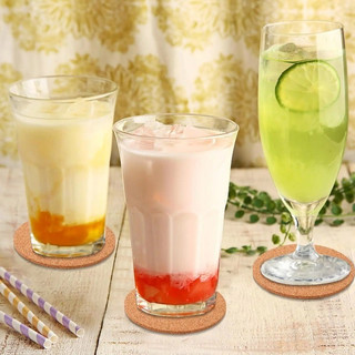 5 / 10 / 20 / 30 Thảm Cốc Gỗ Tự Nhiên Tròn - Đế Lót Ly Nút Chai Chịu Nhiệt Chống Trơn Trượt DIY Cho Trà Cà Phê