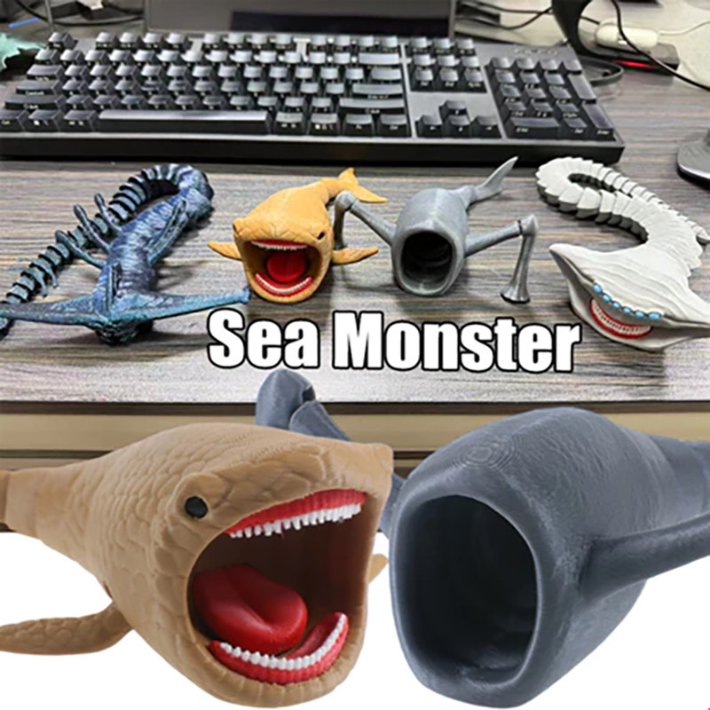 Còn Hàng Nóng Cuero Biển Quái Vật Bloop Đồ Chơi Cá In 3D Sea Eater Đồ Chơi Nghệ Thuật