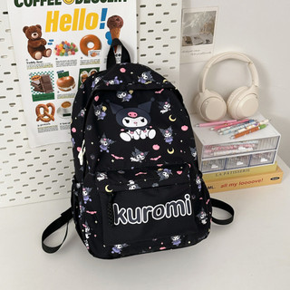 Ba lô Kuromi hoạt hình Ba lô đi học thông thường bền nhẹ cho học sinh tiểu học