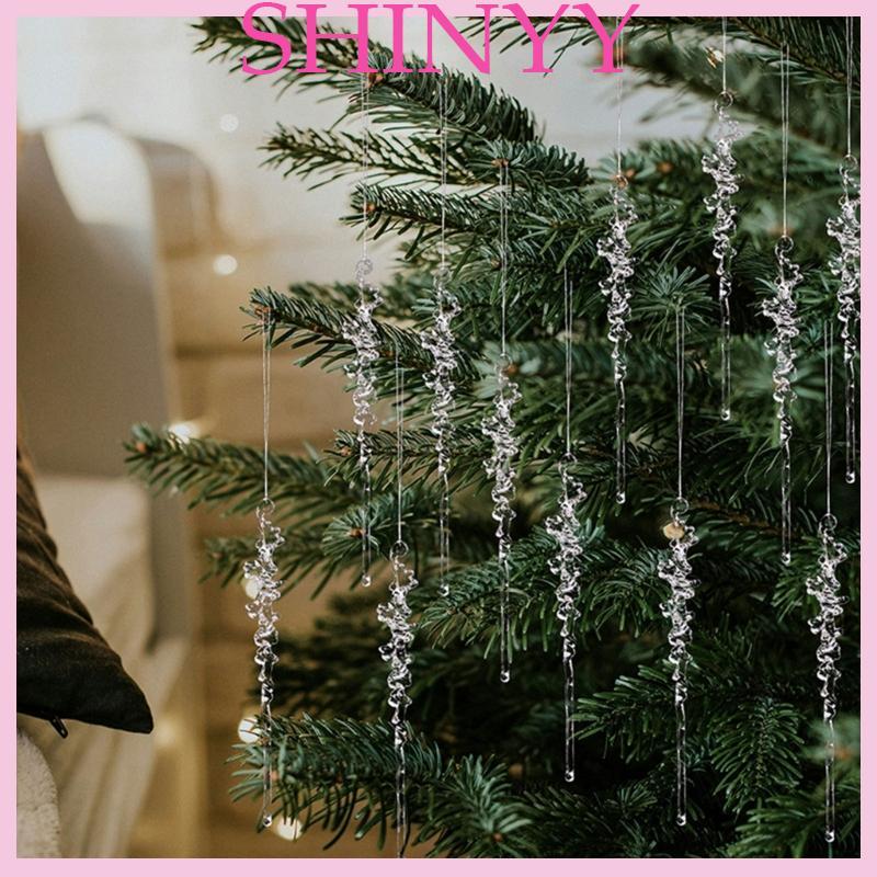 SHI 12 Cái Trang trí treo đá Acrylic chống vỡ để trang trí cây thông Noel