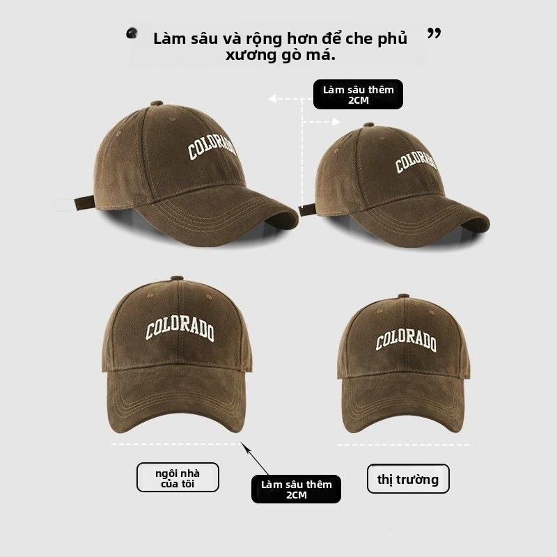 Unisex Mũ Bóng Chày Phiên Bản Hàn Quốc Rộng Vành Chống Nắng Chống Tia Cực tím Mặt Nhỏ Mềm Top Mũ Bóng Chày Trường Thể Thao Dã Ngoại 2026