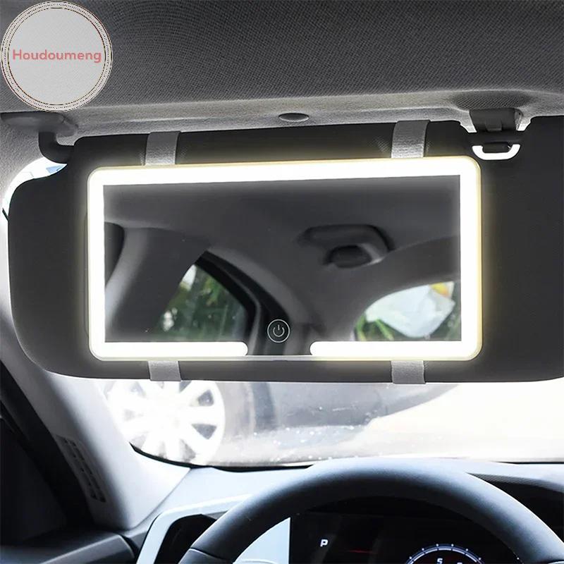 Hodou Xe LED Trang Điểm Gương Ba Bánh Răng Điều Chỉnh Tấm Che Nắng Nội Thất Gương Phía Sau Có Thể Điều Chỉnh Độ Sáng Màn Hình Cảm Ứng Tự Động Vanity Gương VN