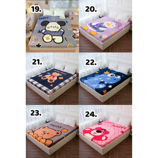 (MẪU 19->25) Ga Nỉ Nhung Bo Chun 5D Ga bọc đệm cho bé mềm mướt hoạt hình+ đủ kích cỡ chân đệm 13cm + may theo yêu cầu