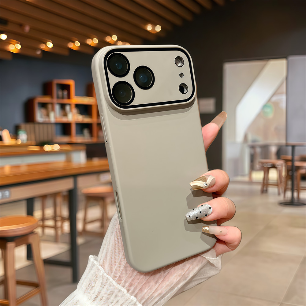 Ốp điện thoại vỏ cứng đơn giản cho iPhone 17 Pro Max 11 12 13 14 15 16 pro max 15 14 plus Bảo vệ ống kính chống rơi Vỏ cứng chống sốc Vỏ bảo vệ điện thoại