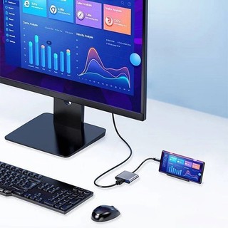 Bộ chuyển đổi USB C sang HDMI USB Hub Nữ TypeC OTG 3 trong 1 4K và PD Sạc nhanh bộ chuyển đổi trạm nối
