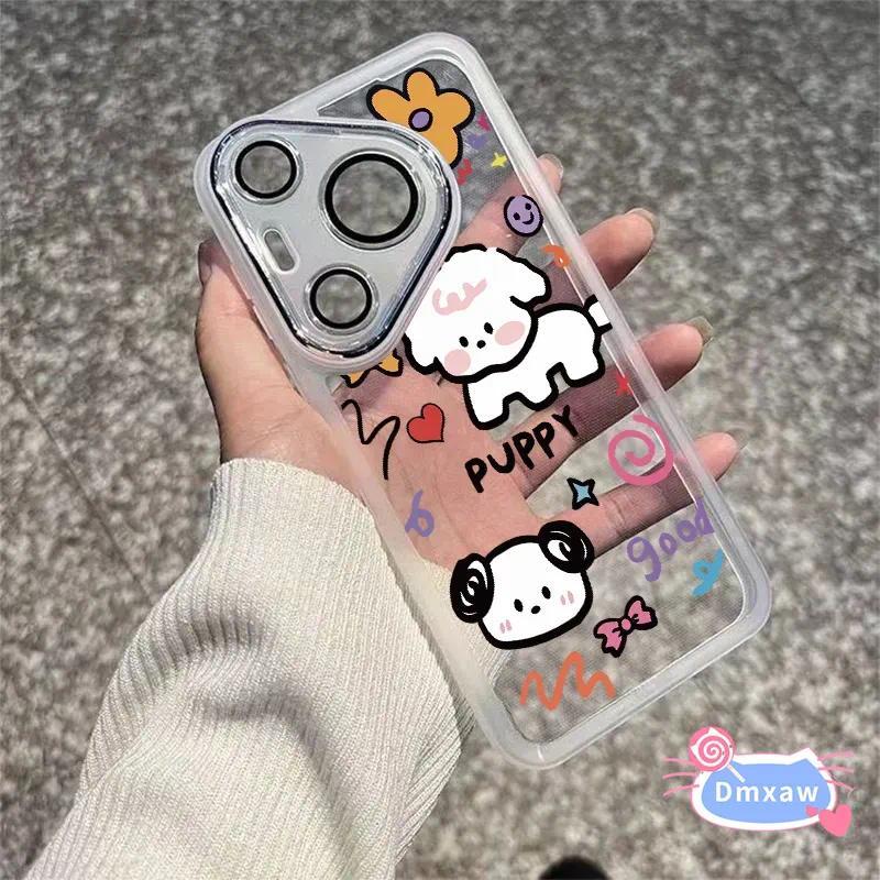 Ốp Điện Thoại Hình Chó Trắng Graffiti Dễ Thương Cho Motorola Moto Edge 70 60 60S 50 Ultra Pro Fusion 40 S50 Neo G Stylus 5G E15 E14 G15 G14 G05 G04 G4S Ống Kính Hoa Kính Vỏ Cứng
