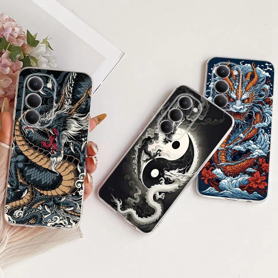 Ốp Lưng Cho Xiaomi Redmi 15 4G Ốp lưng Rồng Hổ Phong Cách Thoáng Mát Tranh Hoạt Hình Ốp Lưng Mềm Trong Suốt Silicon Trên Redmi15 4G