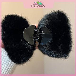 MYPANDA Quá Khổ Nơ Sang Trọng Vuốt Tóc Dành Cho Nữ Cô Gái Tóc Ngọt Ngào Trang Trí Móng Vuốt Tóc Kẹp Phụ Kiện Tóc Thời Trang Mềm Mại Và Ấm Áp.