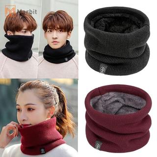 Marbit Khăn Dệt Kim Mùa Đông Ấm Ngáy Khăn Chắc Chắn Dày Len Cổ Ấm Unisex Nam Cổ Khăn Vòng Nữ Chui Đầu Khăn Mới