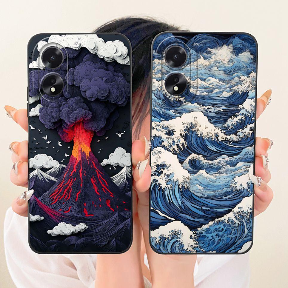 Dành Cho Oppo A38 A18 4G Ốp điện thoại Bướm Động Vật Tranh Chữ Vỏ Silicon Mềm Mờ Ốp điện thoại Oppo CPH2591 CPH2579