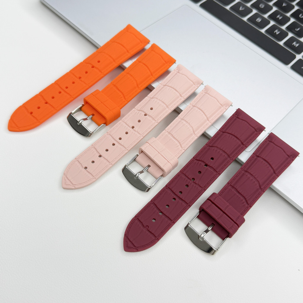 Dây đeo đồng hồ silicon phát hành nhanh để thay thế dây đeo đồng hồ thông minh 20mm 22mm dành cho nam nữ Thể thao chống thấm nước họa tiết tre đầy màu sắc Nhựa cao su