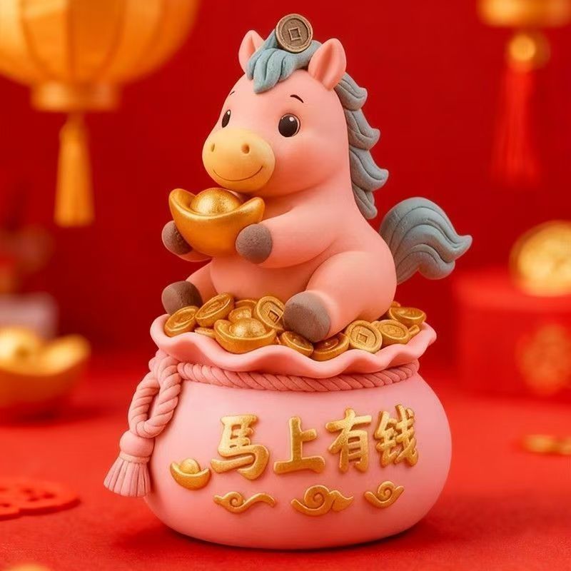 Phôi vàng hình con ngựa Sữa Thạch Mousse Bánh Khuôn silicon Năm con ngựa Món tráng miệng sáng tạo Khuôn làm đá Khuôn thạch cao