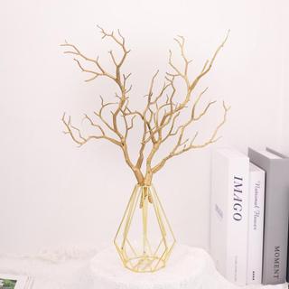 Cành Cây Khô Nhân Tạo Trang Trí Decor Artificial Dried Tree Branch Faux Coral Twig Wedding Party Halloween Christmas DIY Photography Props Dark Academia Nordic Style Elegant 35cm Plastic Ornament Craft Fake Plant Minimalist Gold Silver Black Wood