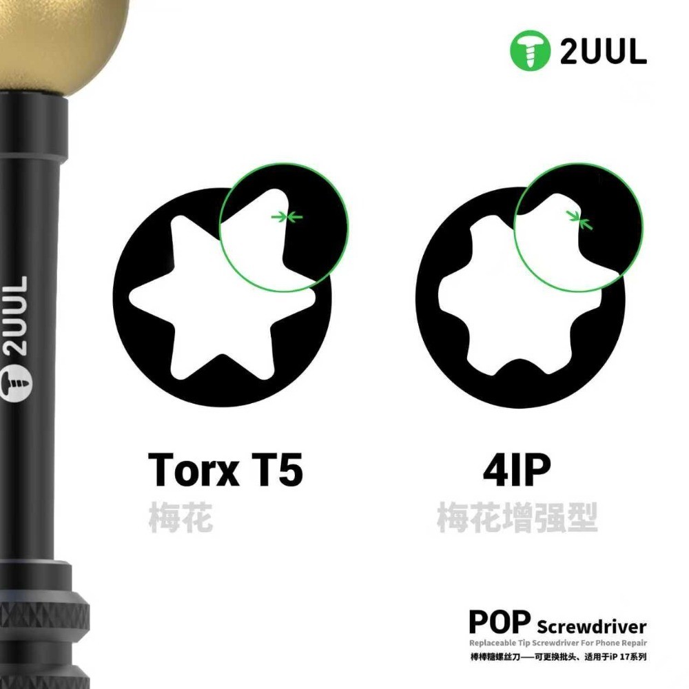 2UUL SD87 POP Tua Vít Nam Châm Có Thể Thay Thế 4IP Đầu Tua Vít Cho IPhone 17 Series Đáy Vít Tháo Lắp Sửa Chữa Dụng Cụ Cầm Tay