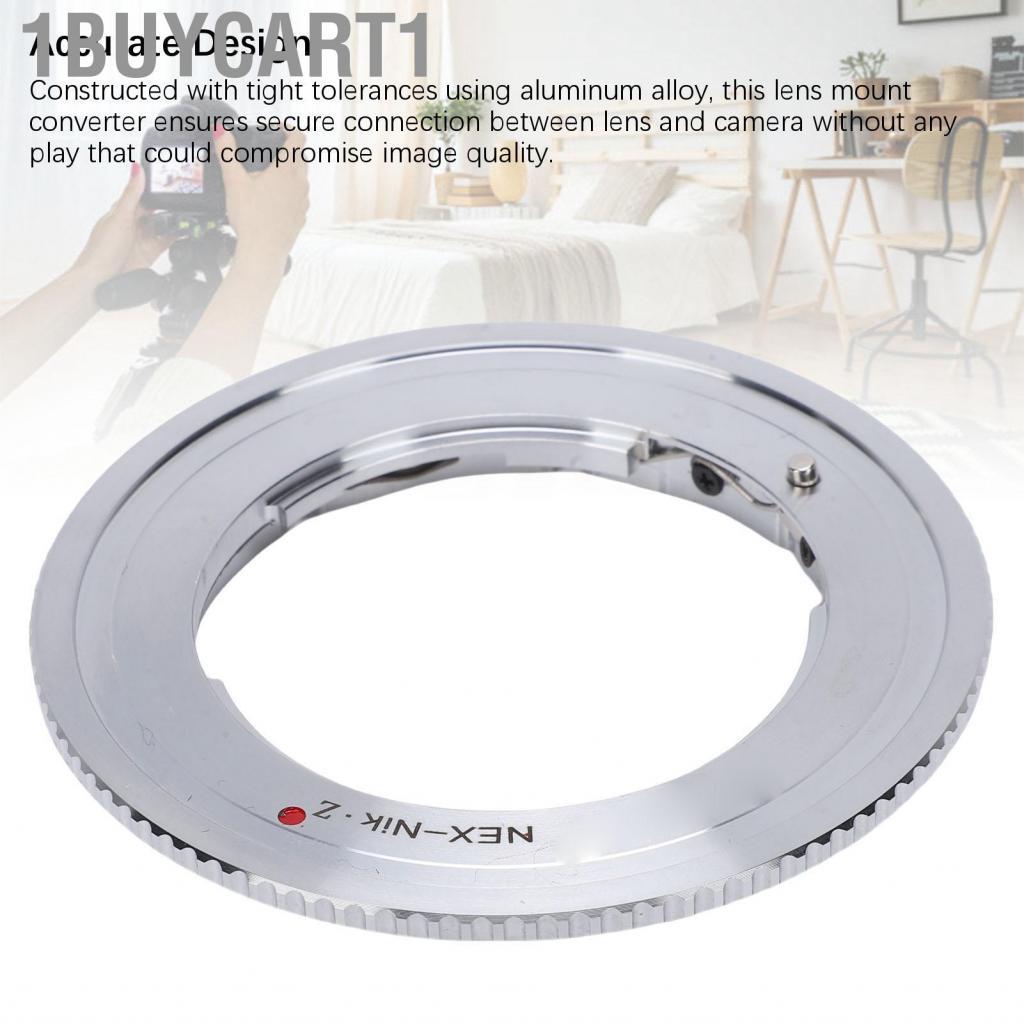 1buycart1 Bộ Chuyển Đổi Ống Kính Phù Hợp Với Nikon Z Full Frame Camera NEX Lấy Nét Bằng Tay Gắn Hợp Kim Nhôm