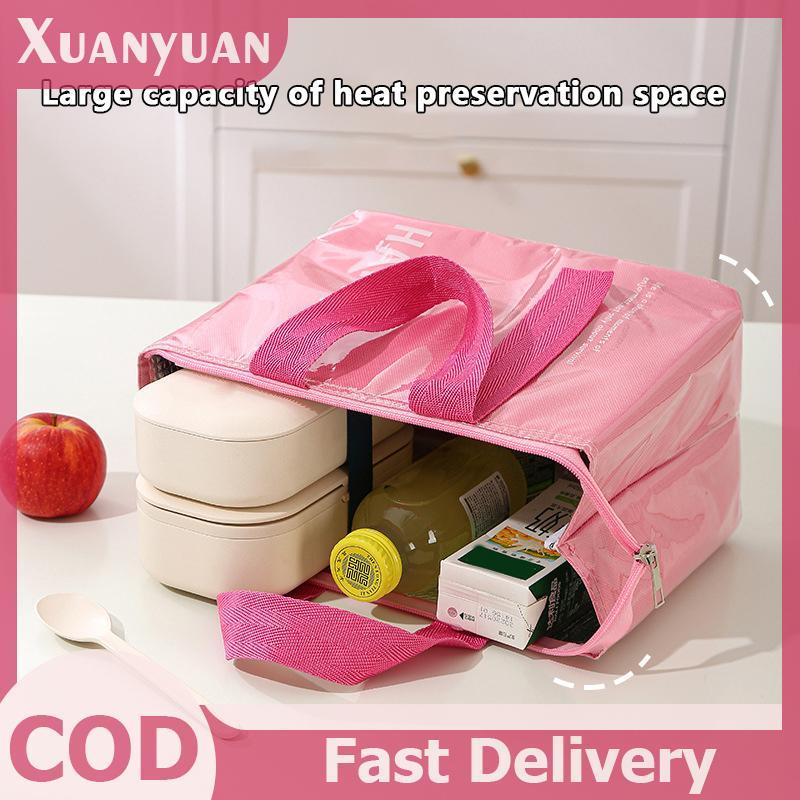 XUAN Cách Nhiệt Túi Ăn Trưa Chống Thấm Nước Thời Trang Cách Nhiệt Bento Gói Nhôm Lá Cắm Trại Dã Ngoại Túi Cách Nhiệt Bento Túi Xách Ăn Trưa VN