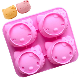 Khuôn Kẹo Silicon Hello Kitty - Khay Làm Bánh Sô Cô La Trang Trí Sinh Nhật