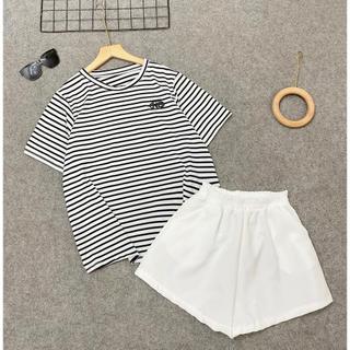 Set bigsize nữ 2 món gồm áo thun form rộng tay ngắn phối quần đùi năng động  thoải mái cho nàng chuppy-A326+Q500