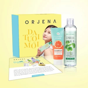 Hộp Quà Tặng 20/11 làm sạch sáng da ngừa mụn Orjena ( Sữa rửa mặt + Nước hoa hồng)