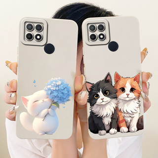 Dành Cho OPPO A15 A15s CPH2179 CPH2185 Vỏ Bảo Vệ Ống Kính Oppo A15 A15S Ốp Điện Thoại Silicon Mềm Hoạt Hình Mèo Dễ Thương