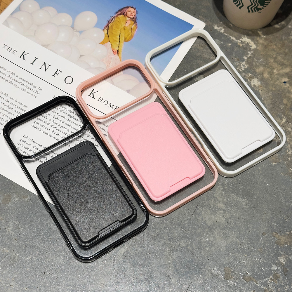 Ốp Điện Thoại Cho Samsung Galaxy A06 A16 A54 A35 A15 A55 A52 A56 A36 5G S23 S22 Ultra S24 FE S25 Túi Đựng Thẻ Màu Kẹo Ví