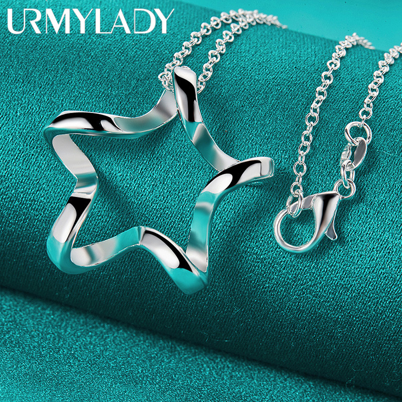 URMYLADY Mặt Dây Chuyền Bạc 925 Ngôi Sao, Phù Hợp Tiệc Cưới và Thời Trang Hàng Ngày