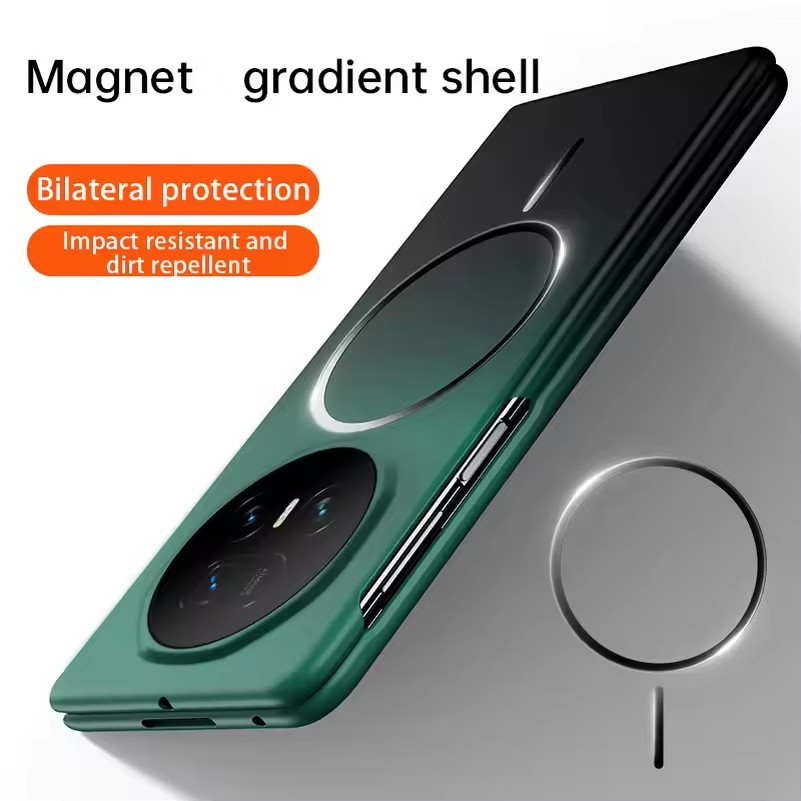 Ốp điện thoại nam châm mạnh Gradient tinh tế và thân thiện với da dành cho Honor Magic V5 magic V3 V2 Magic Vs 3 Vs2 sạc không dây Vỏ bảo vệ Camera