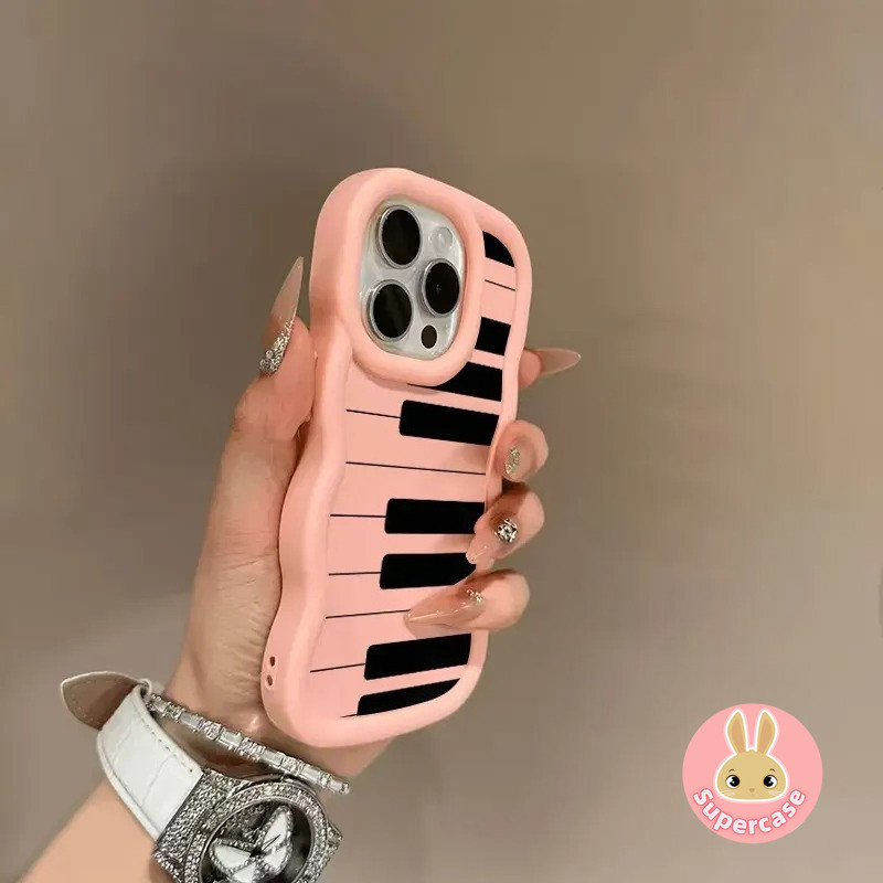 Ốp Điện Thoại Macaron Phím Đàn Piano Dễ Thương Cho Tecno Pop 10 9 8 7 Pro 6 GO 5 Pova 7 6 Neo 5 Pro 5G 4G 3D Wave Matte Casing Cặp Đôi Màu Trơn Chống Sốc Mặt Sau Mềm